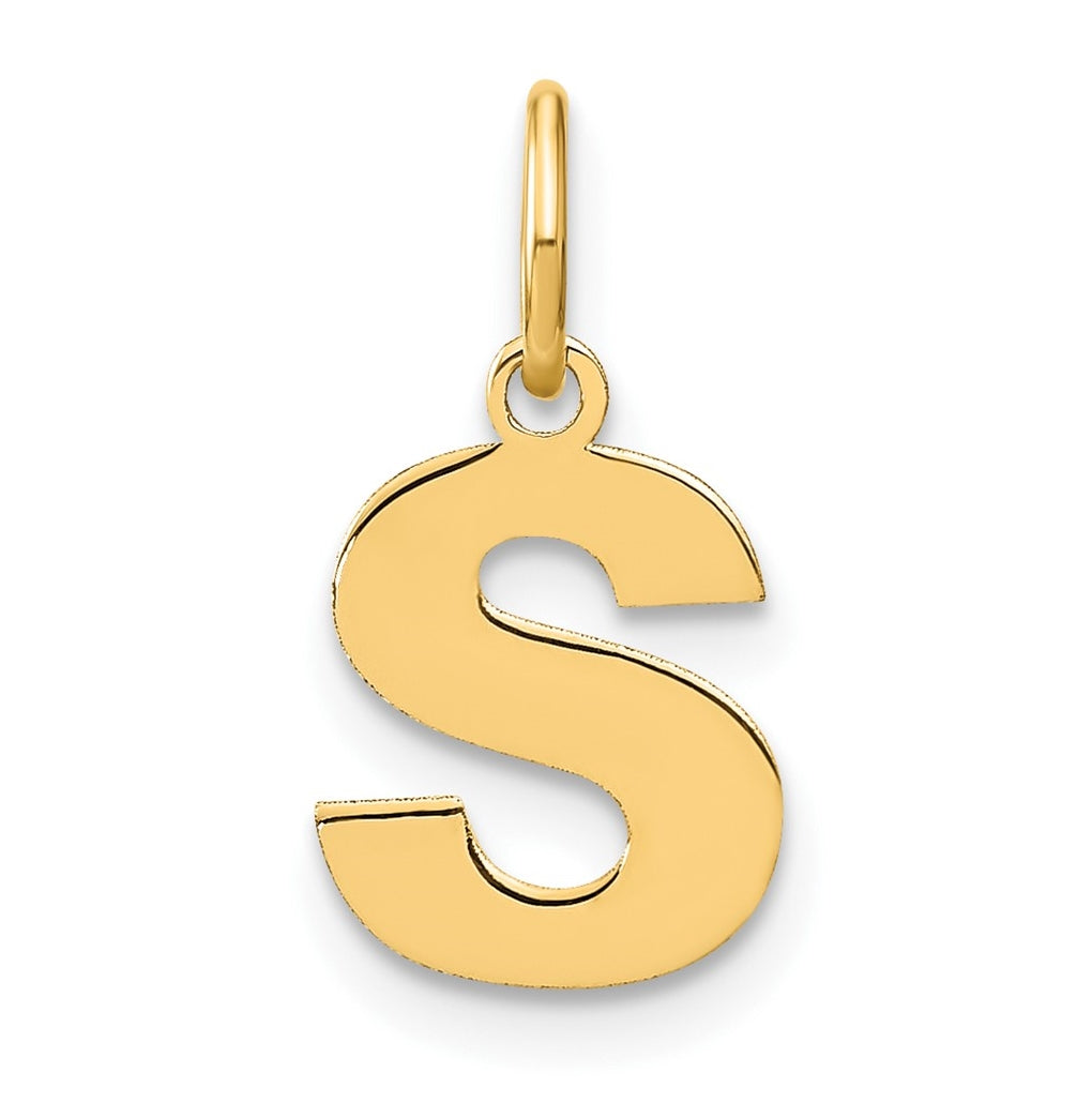 14K Yellow Gold S Initial Pendant