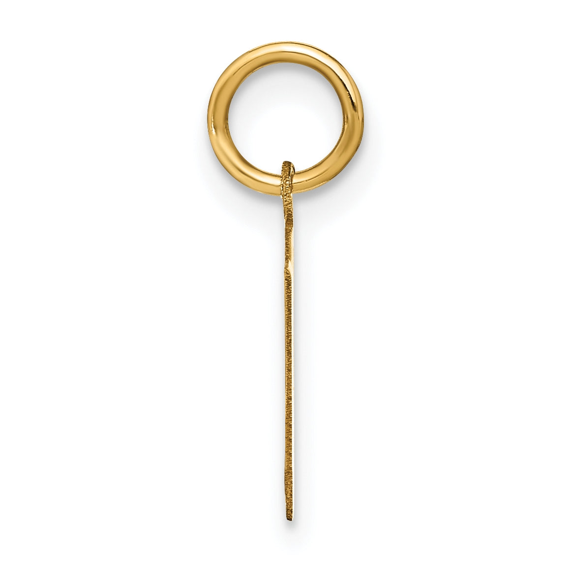 14K Yellow Gold V Initial Pendant