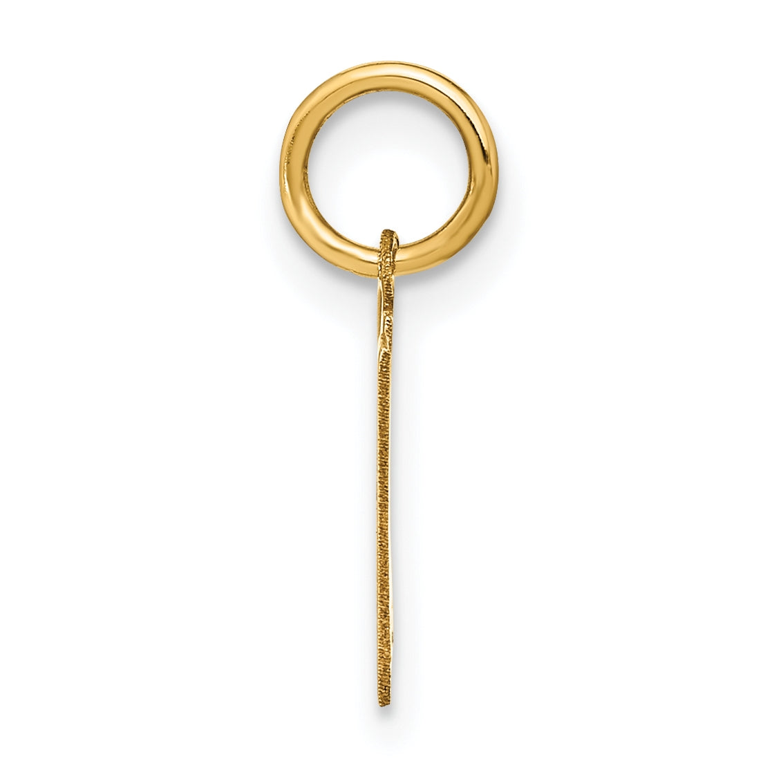 14K Yellow Gold W Initial Pendant