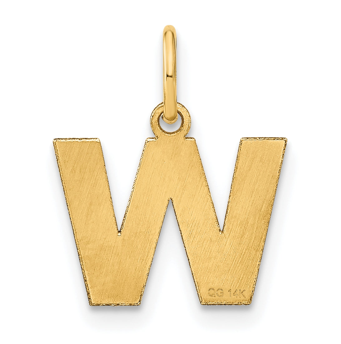 14K Yellow Gold W Initial Pendant