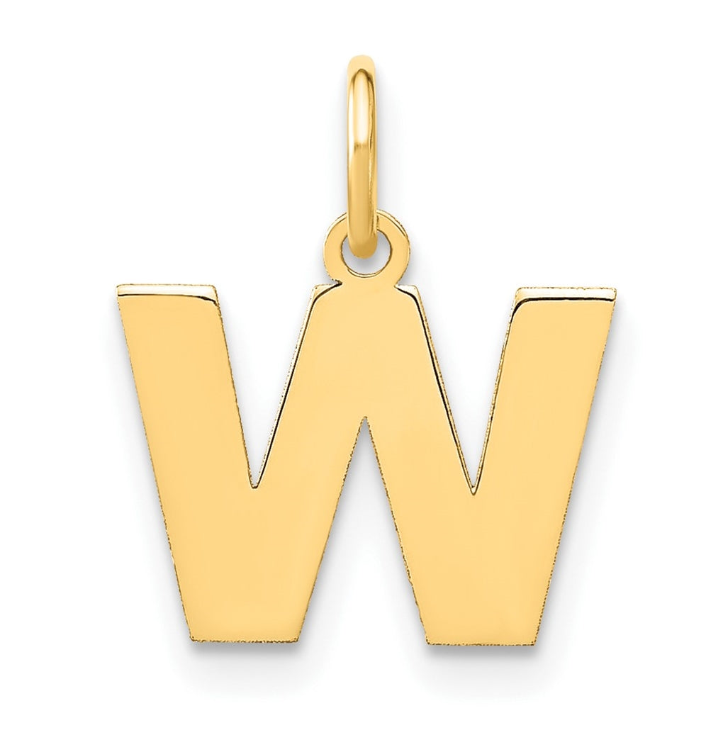 14K Yellow Gold W Initial Pendant