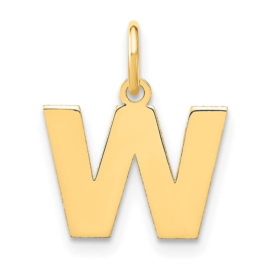 14K Yellow Gold W Initial Pendant