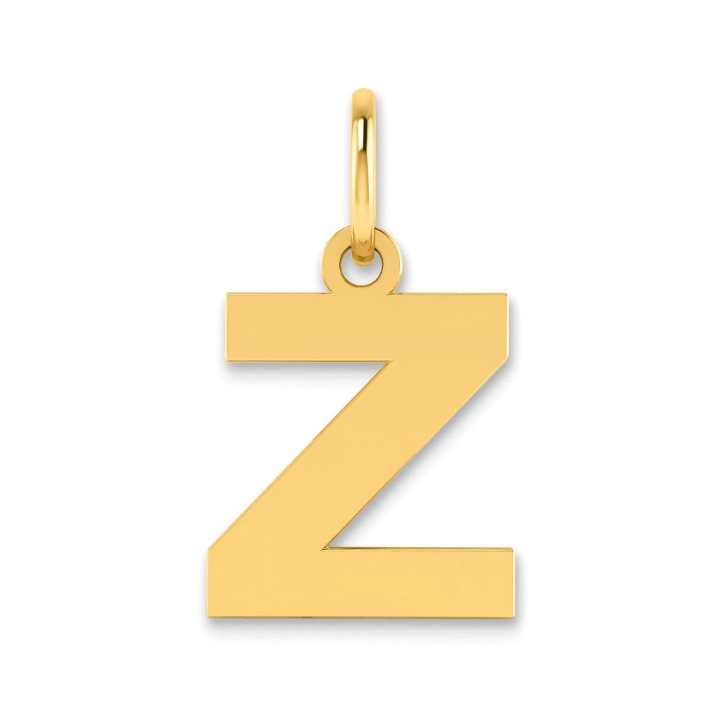 Sterling Silver Gold-plated Letter Z Initial Pendant