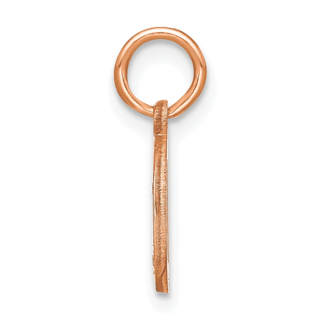 14k Rose Gold D Initial Pendants