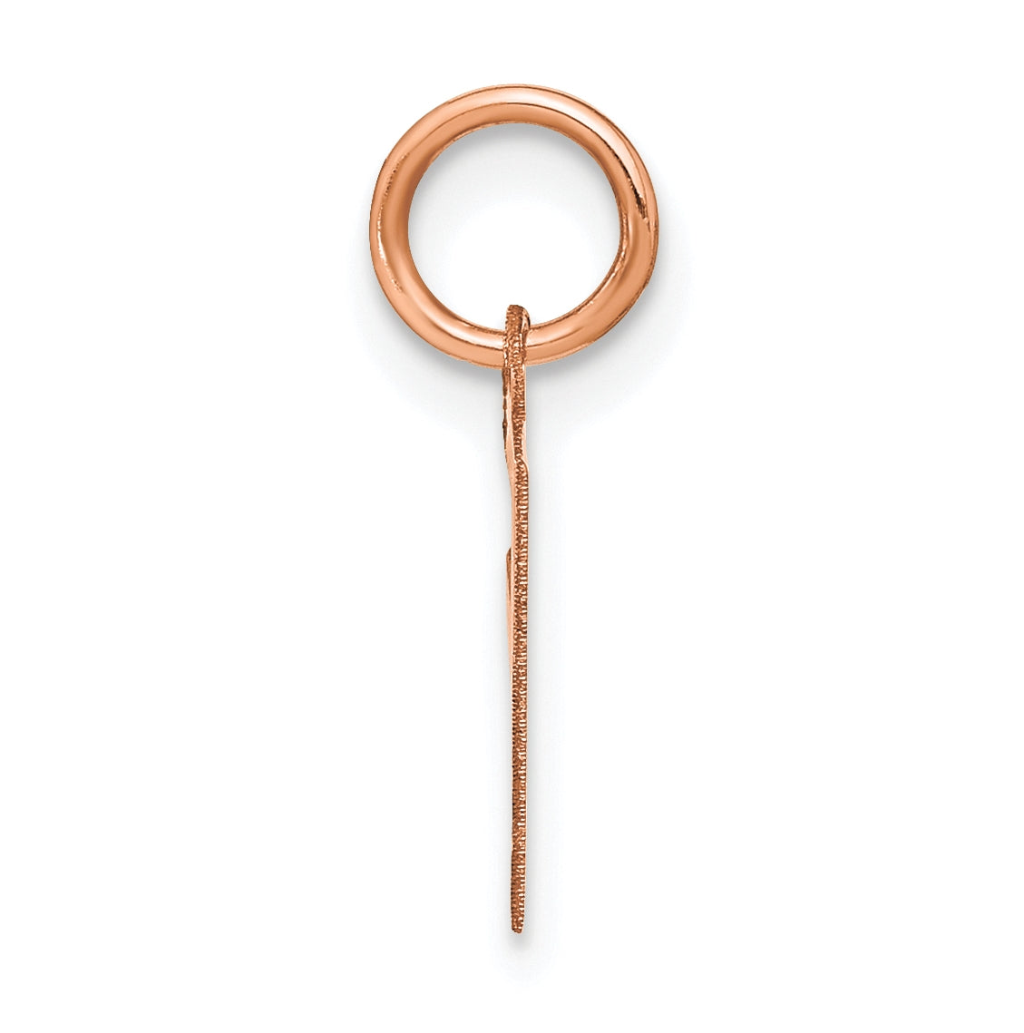 14k Rose Gold F Initial Pendants