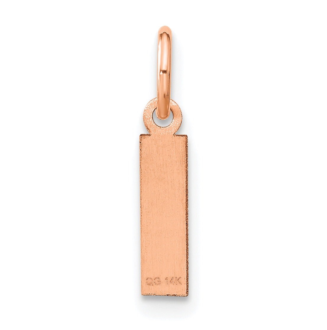 14k Rose Gold I Initial Pendants
