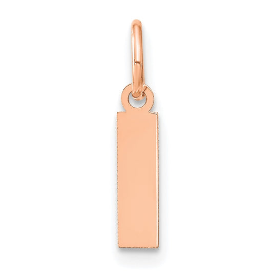 14k Rose Gold I Initial Pendants