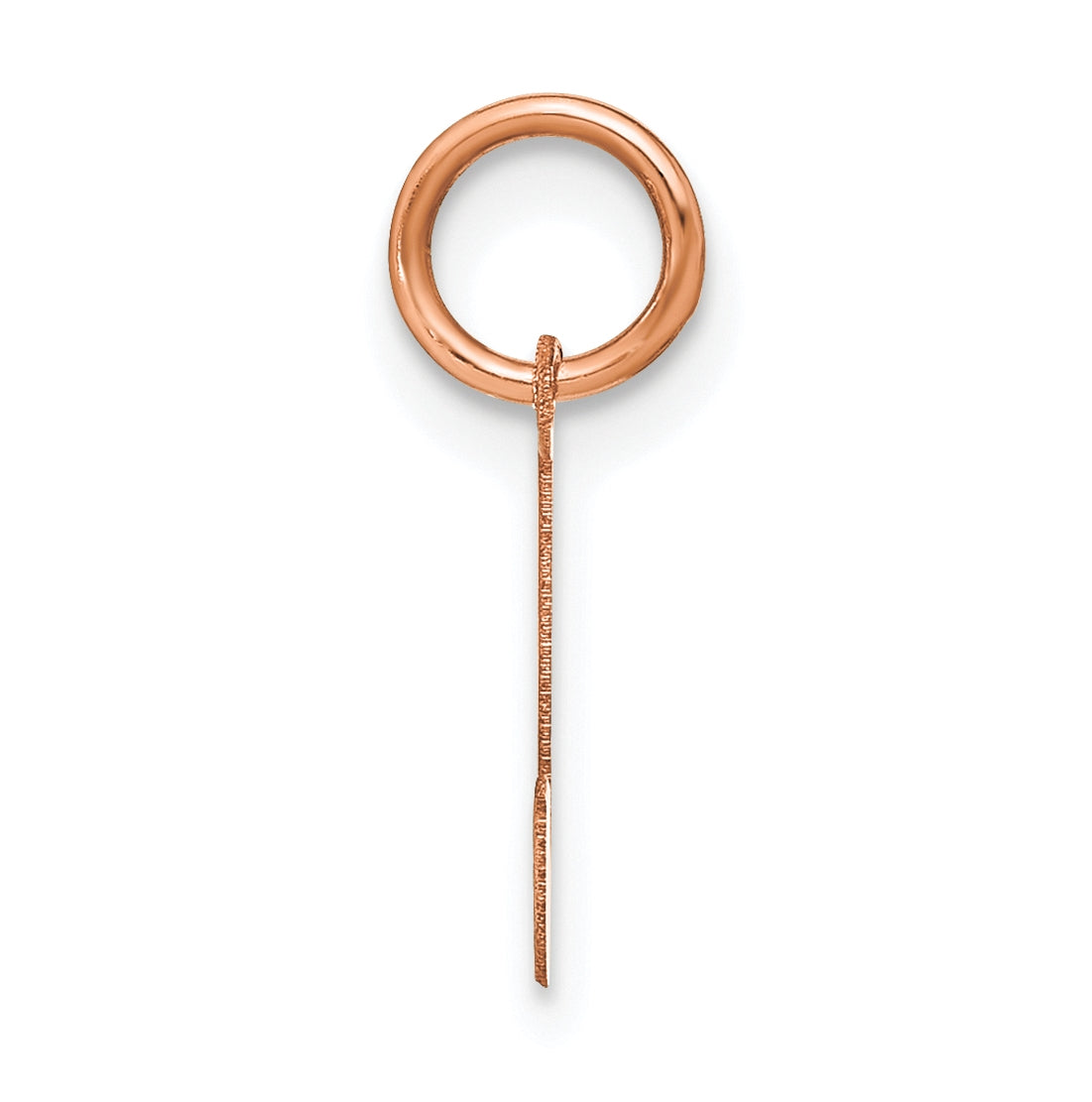 14k Rose Gold J Initial Pendants