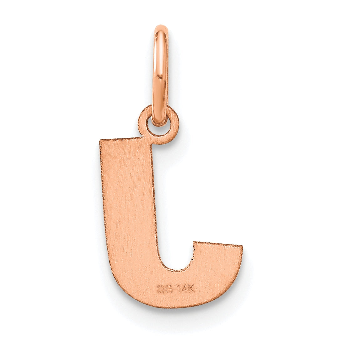 14k Rose Gold J Initial Pendants