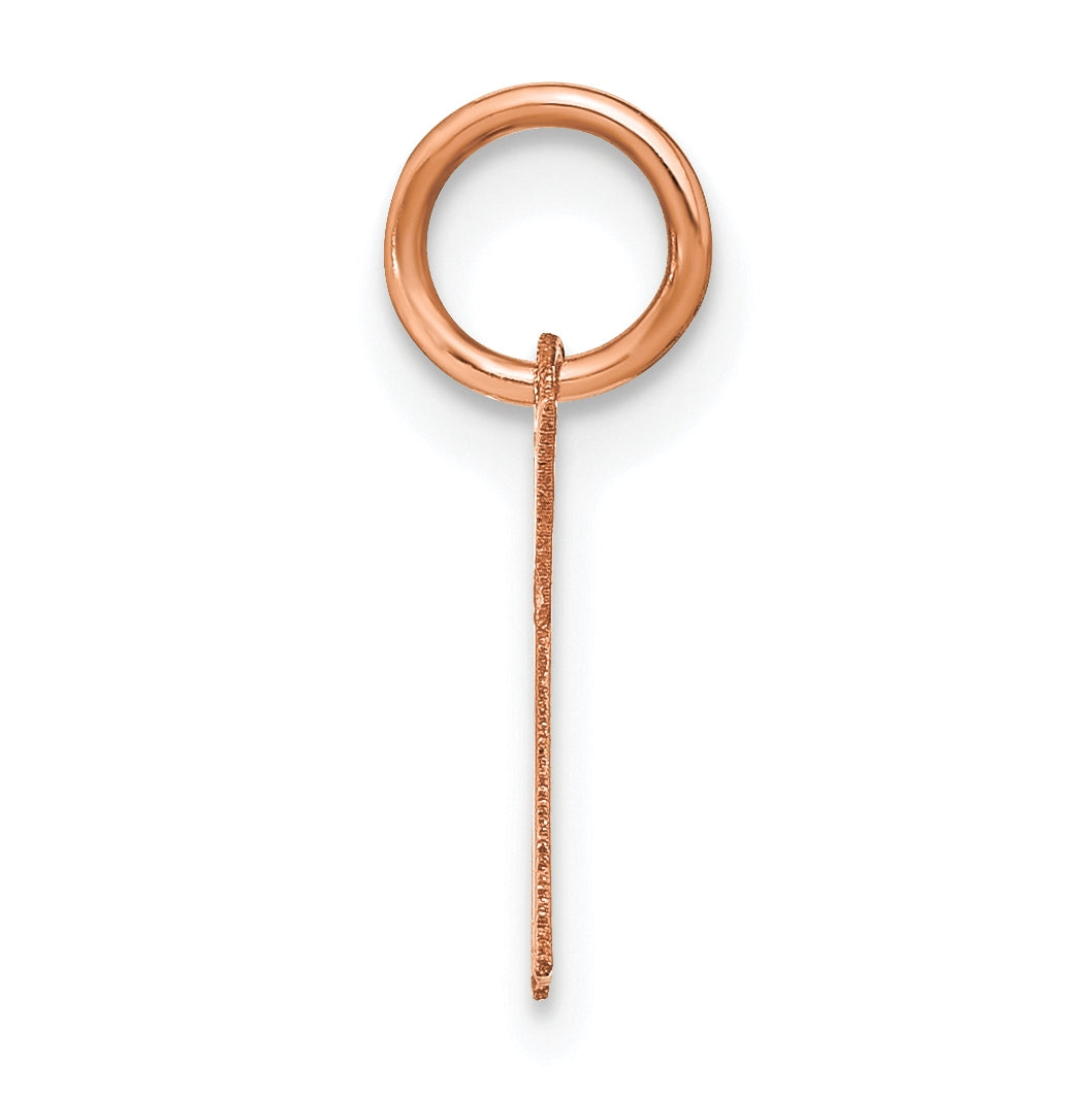 14k Rose Gold K Initial Pendants