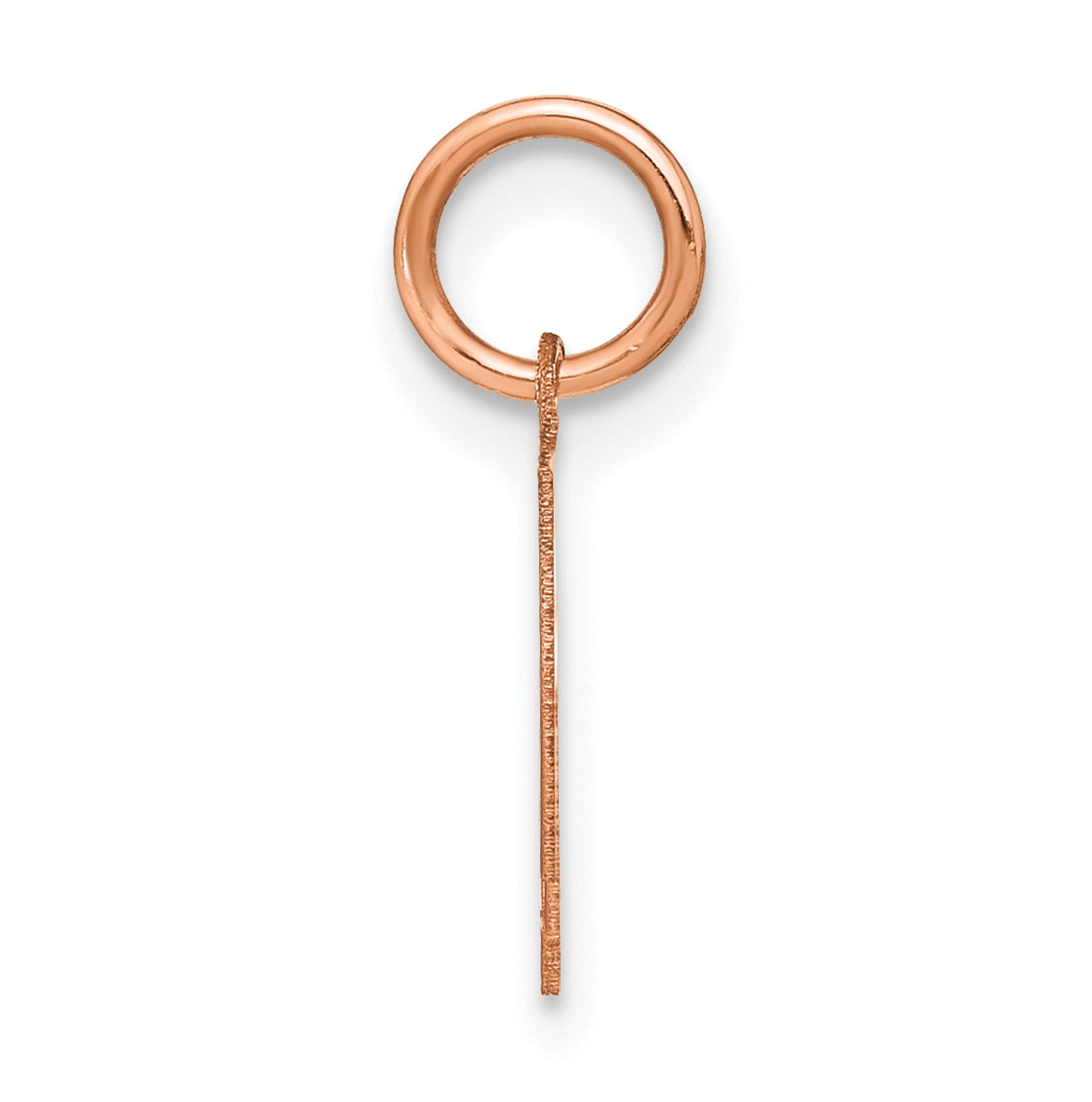 Sterling Silver Rose Gold-Plated Letter L Initial Pendant