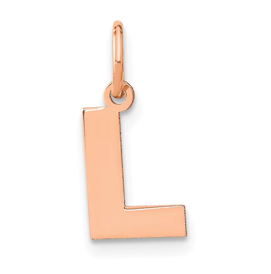 14k Rose Gold L Initial Pendants
