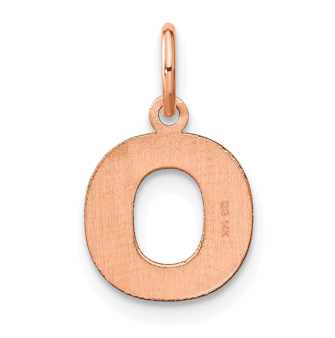 14k Rose Gold O Initial Pendants