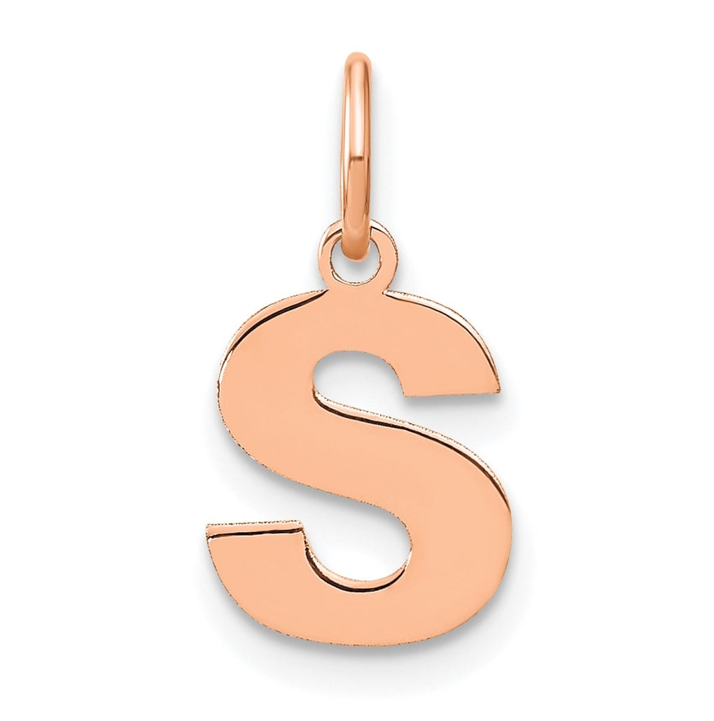 14k Rose Gold S Initial Pendants