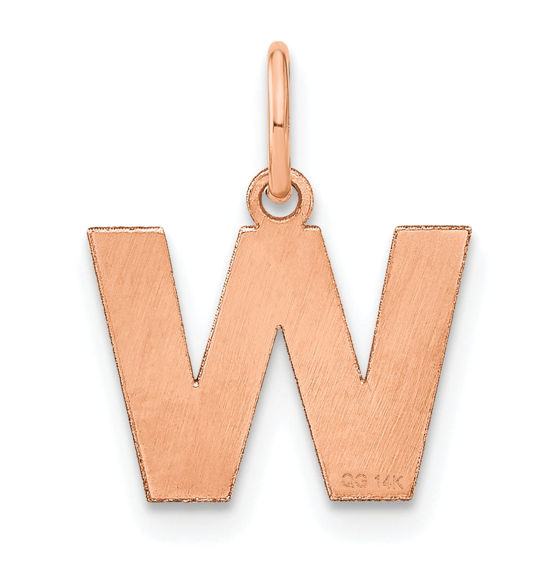 14k Rose Gold W Initial Pendants