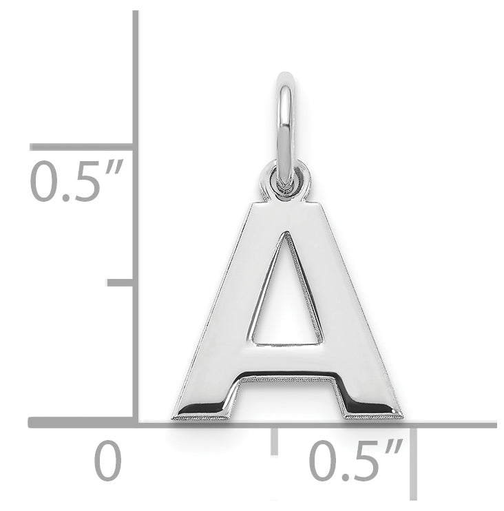 Sterling Silver Rhodium plated A Initial-Pendant