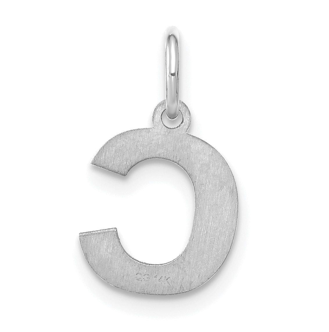 Sterling Silver Rhodium plated C Initial-Pendant