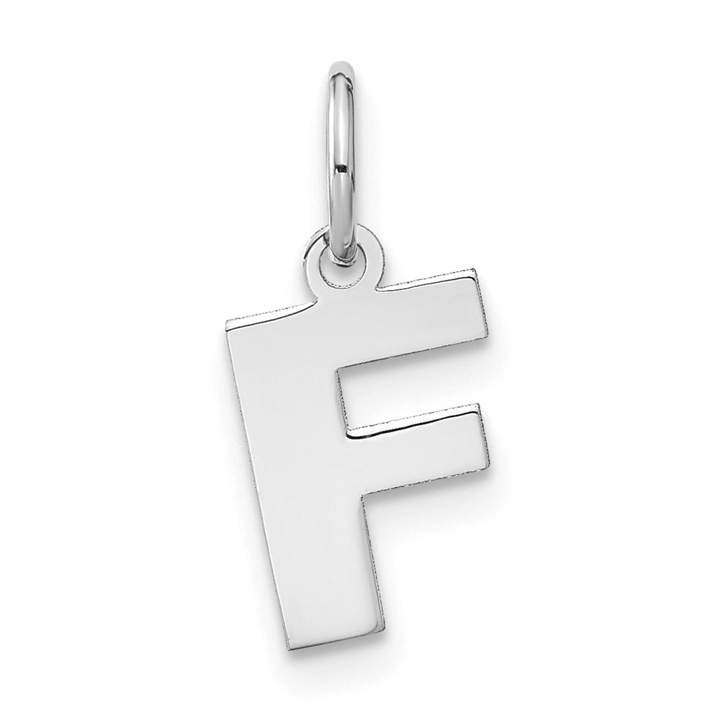 Sterling Silver Rhodium plated F Initial-Pendant