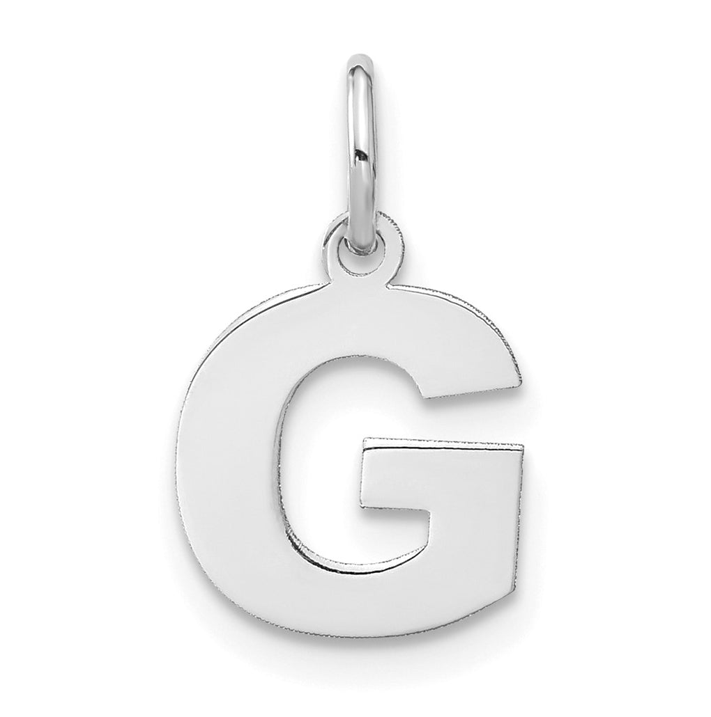 Sterling Silver Rhodium plated G Initial-Pendant