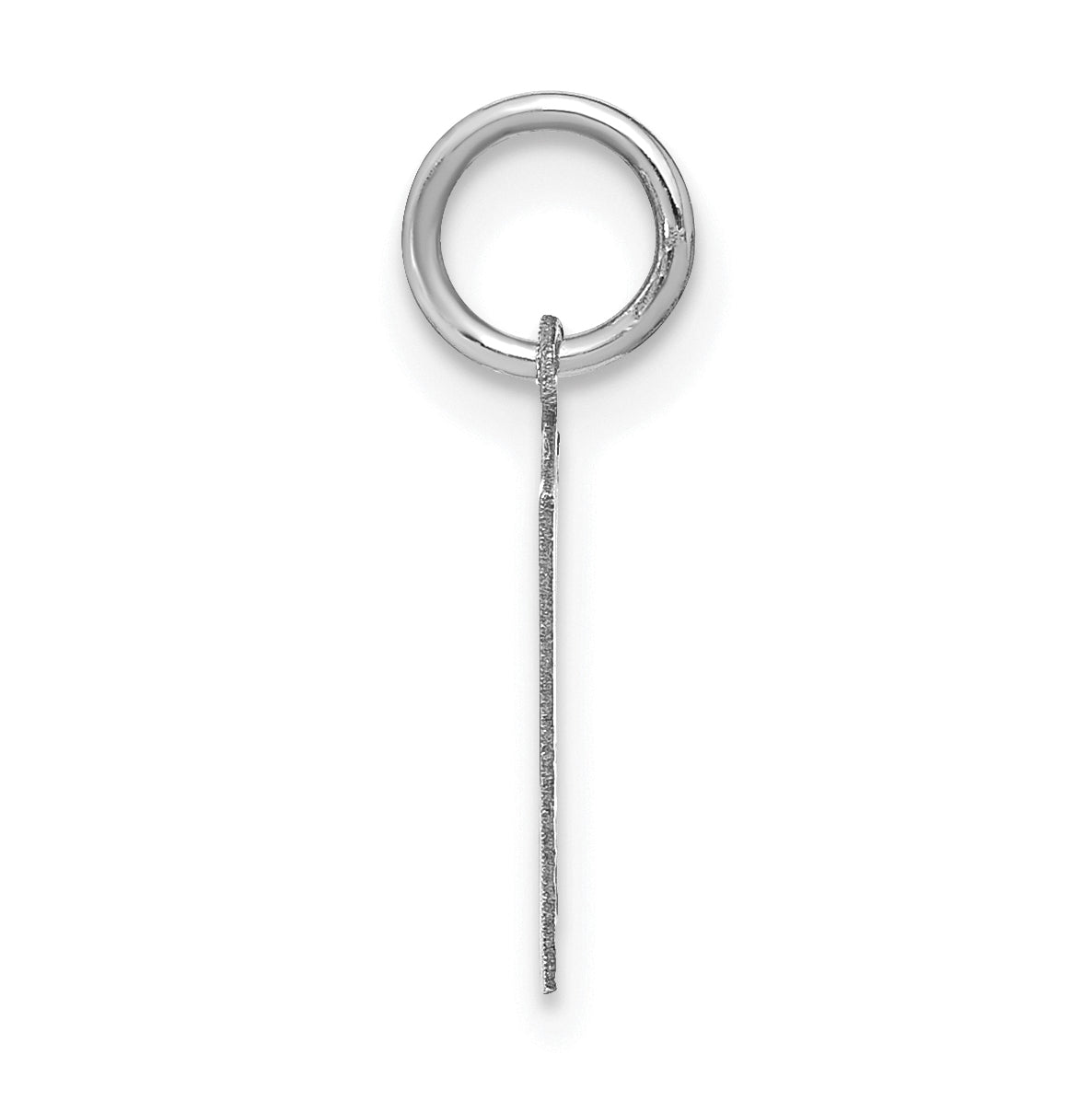 14K White Gold H Initial Pendant