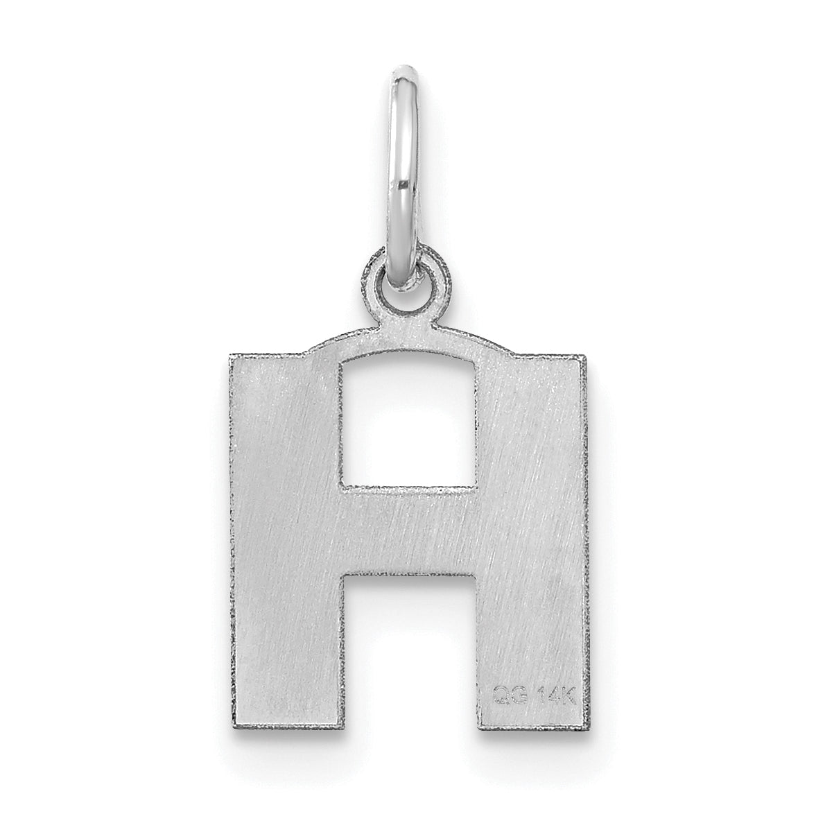 Sterling Silver Rhodium plated H Initial-Pendant