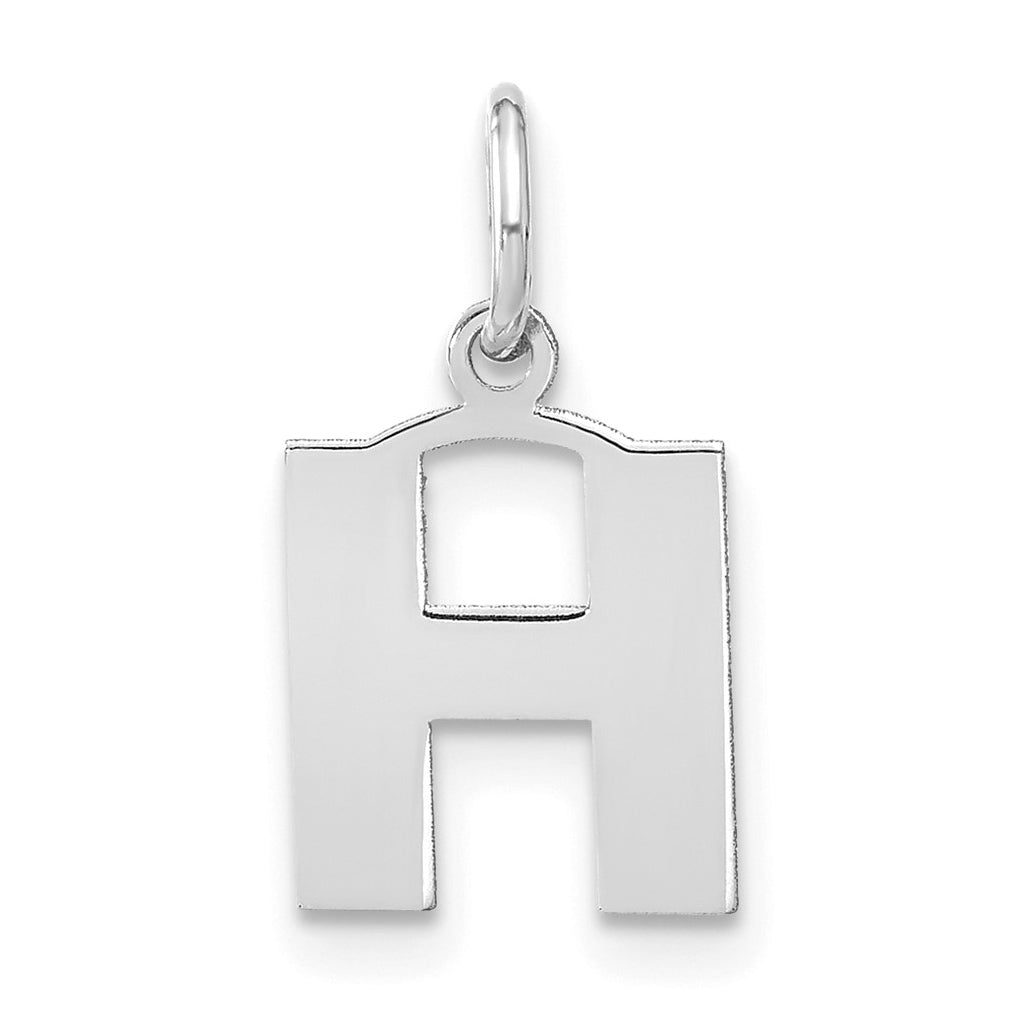 Sterling Silver Rhodium plated H Initial-Pendant
