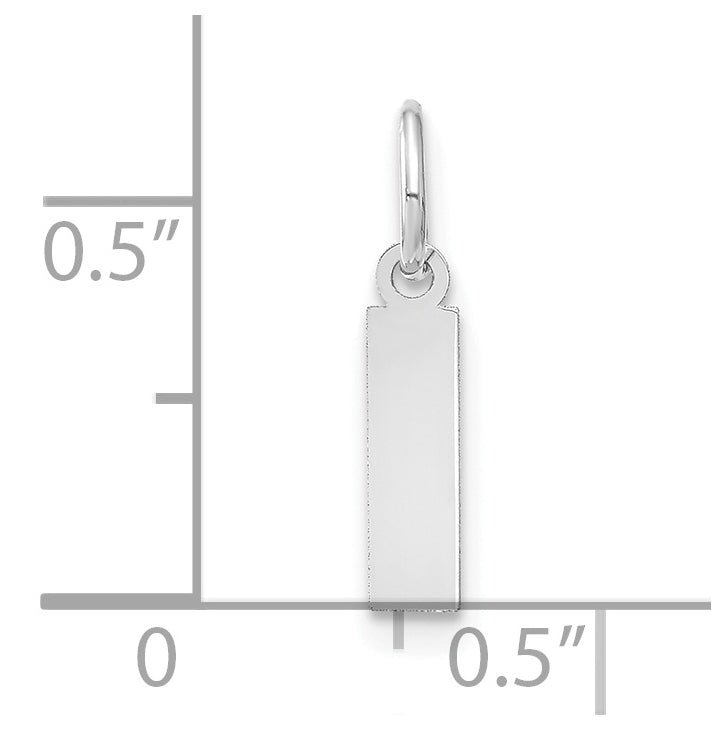 Sterling Silver Rhodium plated I Initial-Pendant