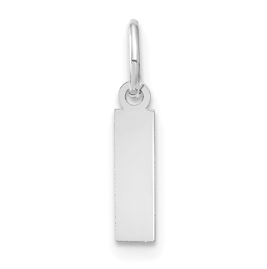 Sterling Silver Rhodium plated I Initial-Pendant