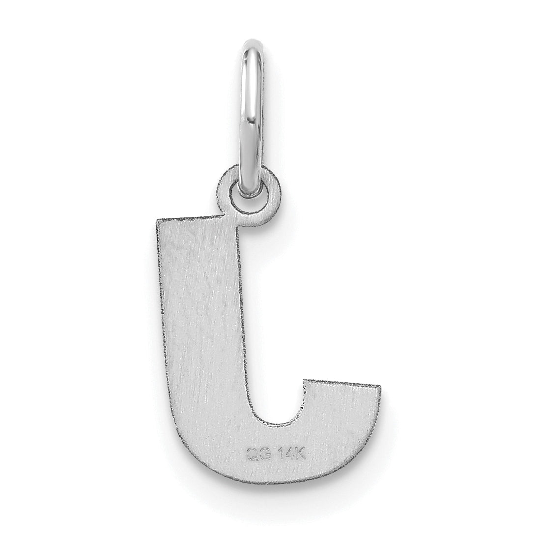 Sterling Silver Rhodium plated J Initial-Pendant