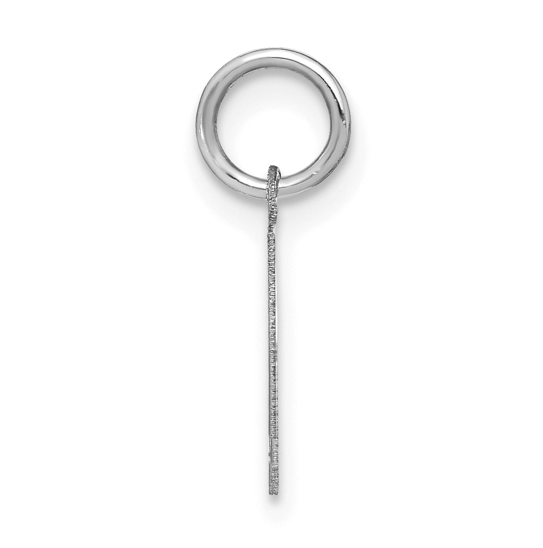 Sterling Silver Rhodium plated L Initial-Pendant