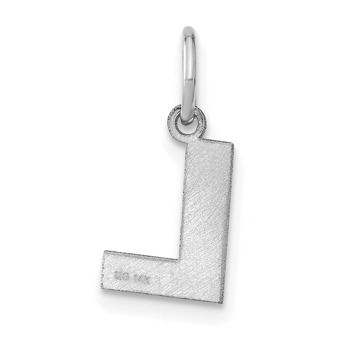 Sterling Silver Rhodium plated L Initial-Pendant