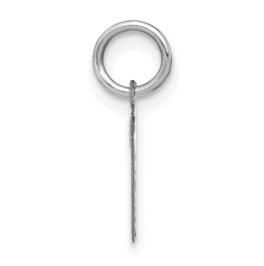 Sterling Silver Rhodium plated T Initial-Pendant
