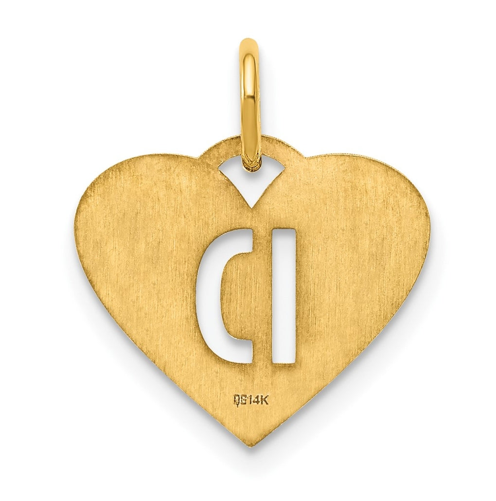 Sterling Silver Gold-plated Or Rose Gold Initial Letter Heart Initial Charm