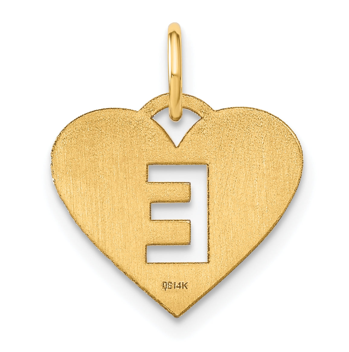 14K Yellow Gold Initial Letter E Initial Charm