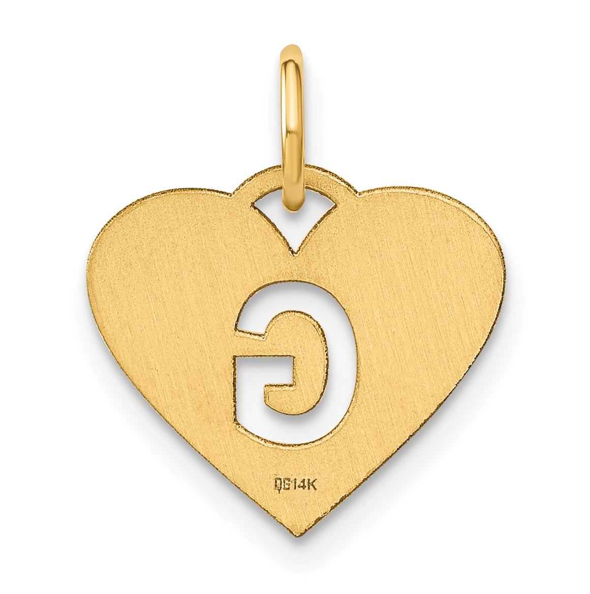 14K Yellow Gold Initial Letter G Initial Charm
