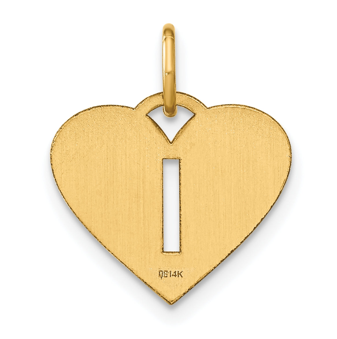 Sterling Silver Gold plated Initial Letter I Heart Initial Charm