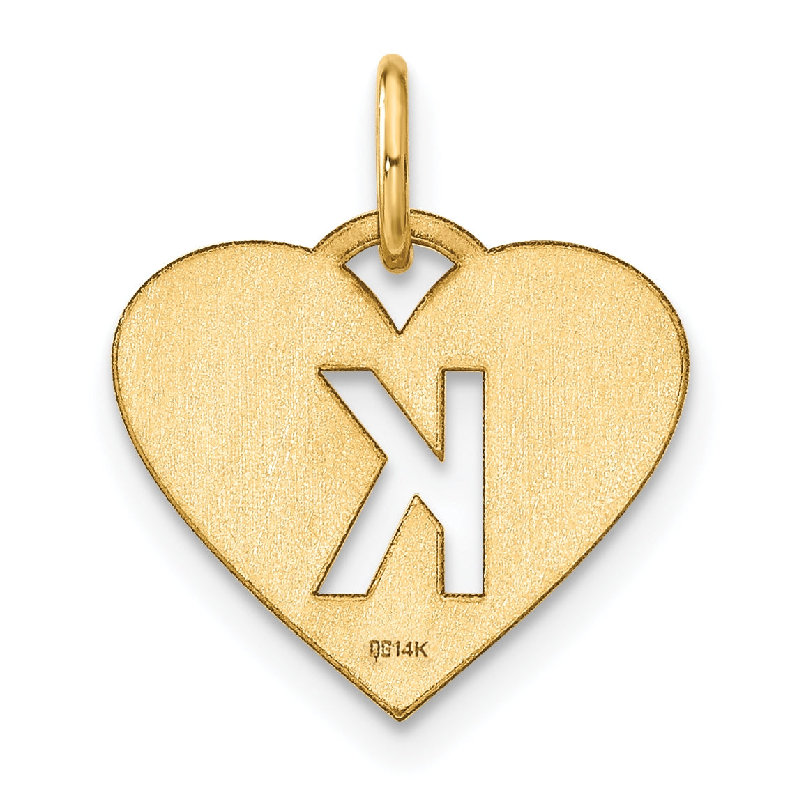 14K Yellow Gold Initial Letter K Initial Charm