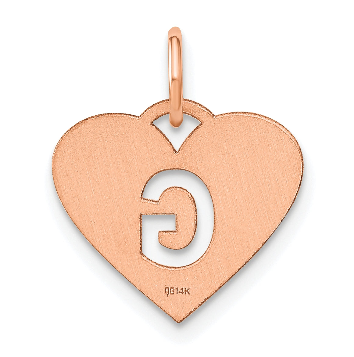 Sterling Silver Gold-plated Or Rose Gold Initial Letter Heart Initial Charm