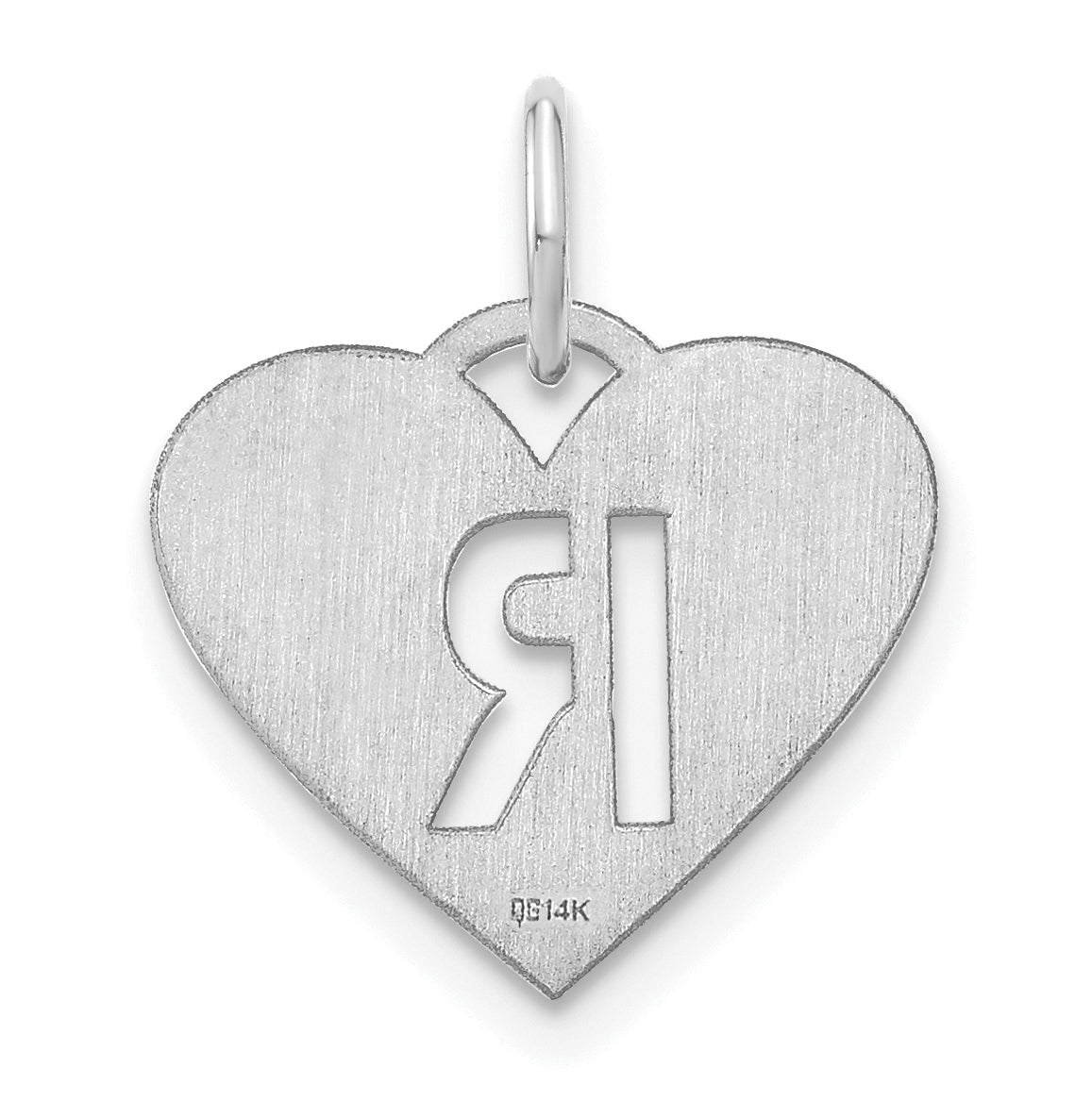 Sterling Silver Gold-plated Or Rose Gold Initial Letter Heart Initial Charm