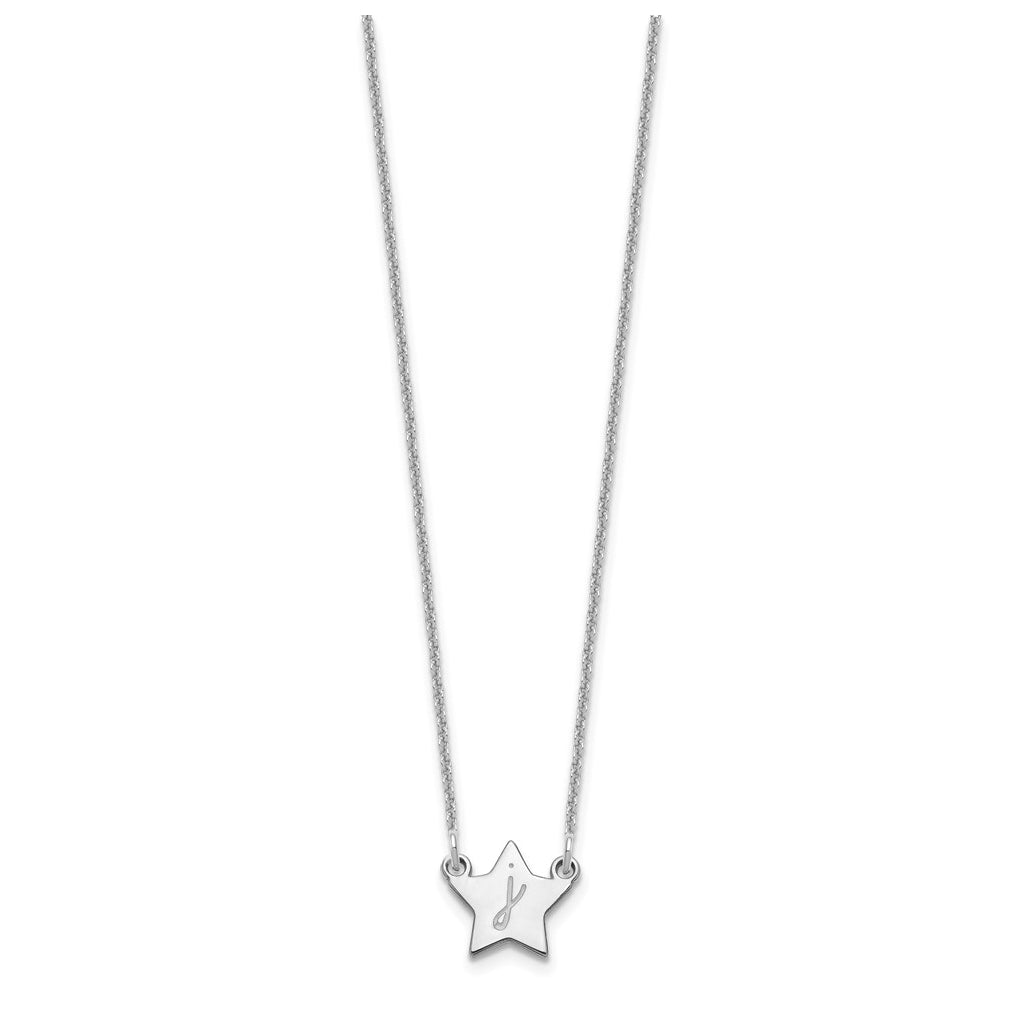 14K Yellow Or White Or Rose Gold Initial Star Necklace – Elegant Jewelry Gift for Birthday, Anniversary, Engagement, Wedding