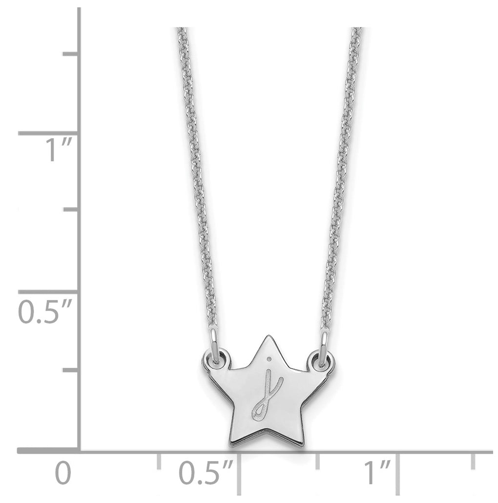 14K Yellow Or White Or Rose Gold Initial Star Necklace – Elegant Jewelry Gift for Birthday, Anniversary, Engagement, Wedding