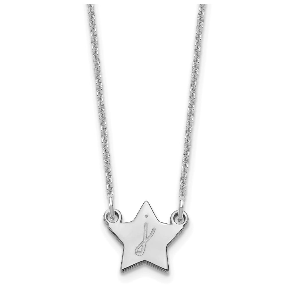14K Yellow Or White Or Rose Gold Initial Star Necklace – Elegant Jewelry Gift for Birthday, Anniversary, Engagement, Wedding
