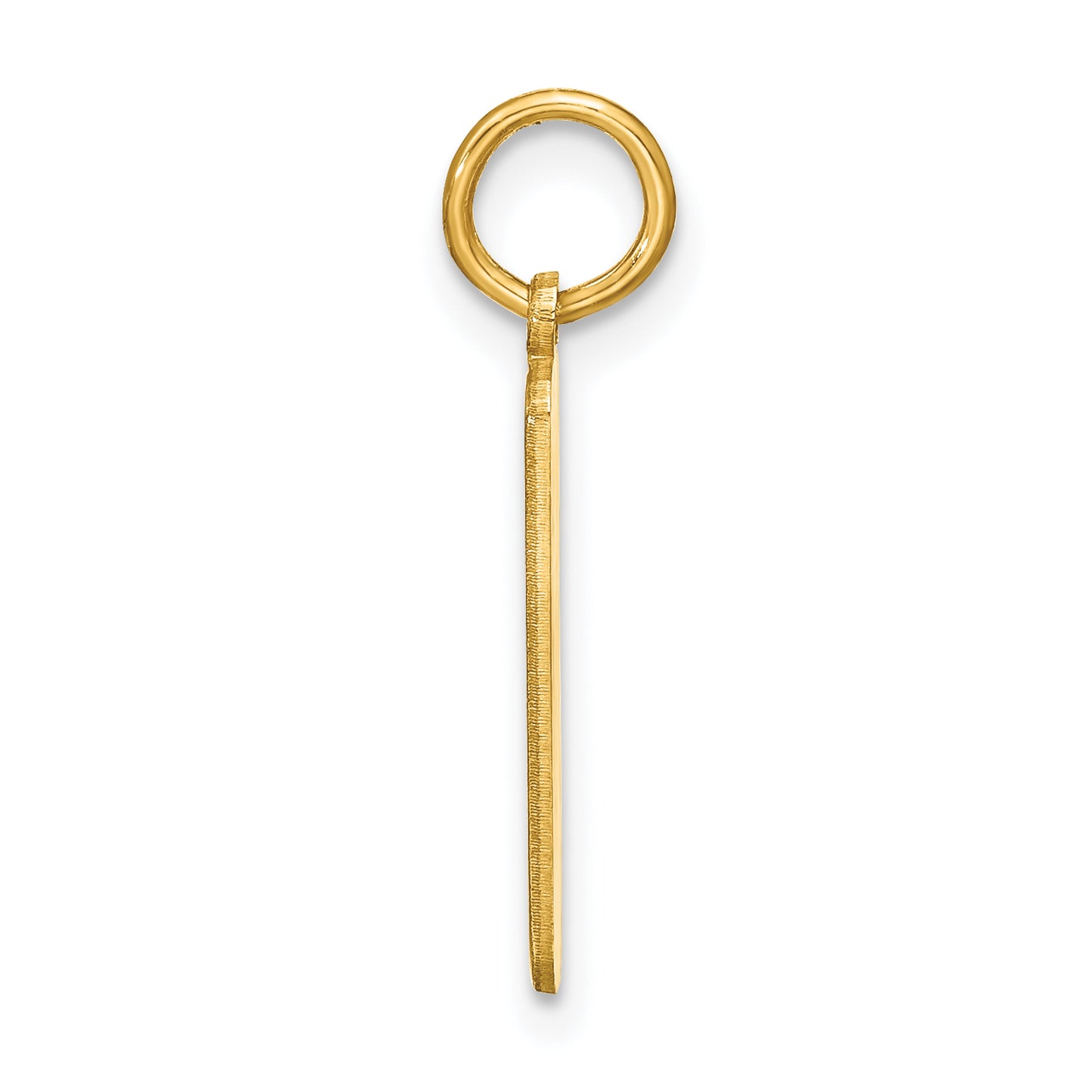 Sterling Silver Gold plated Small Vertical Blank Bar Charm