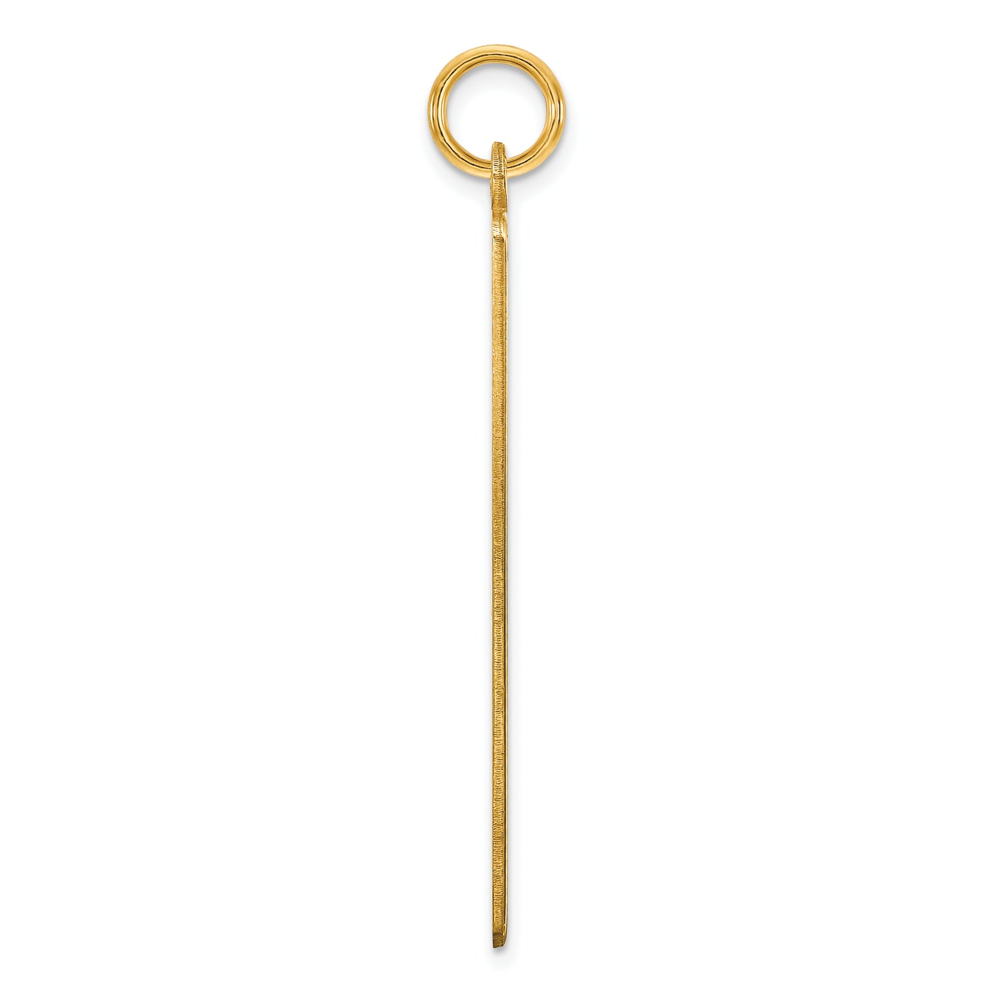 14K Yellow Gold Large Vertical Blank Bar Charm
