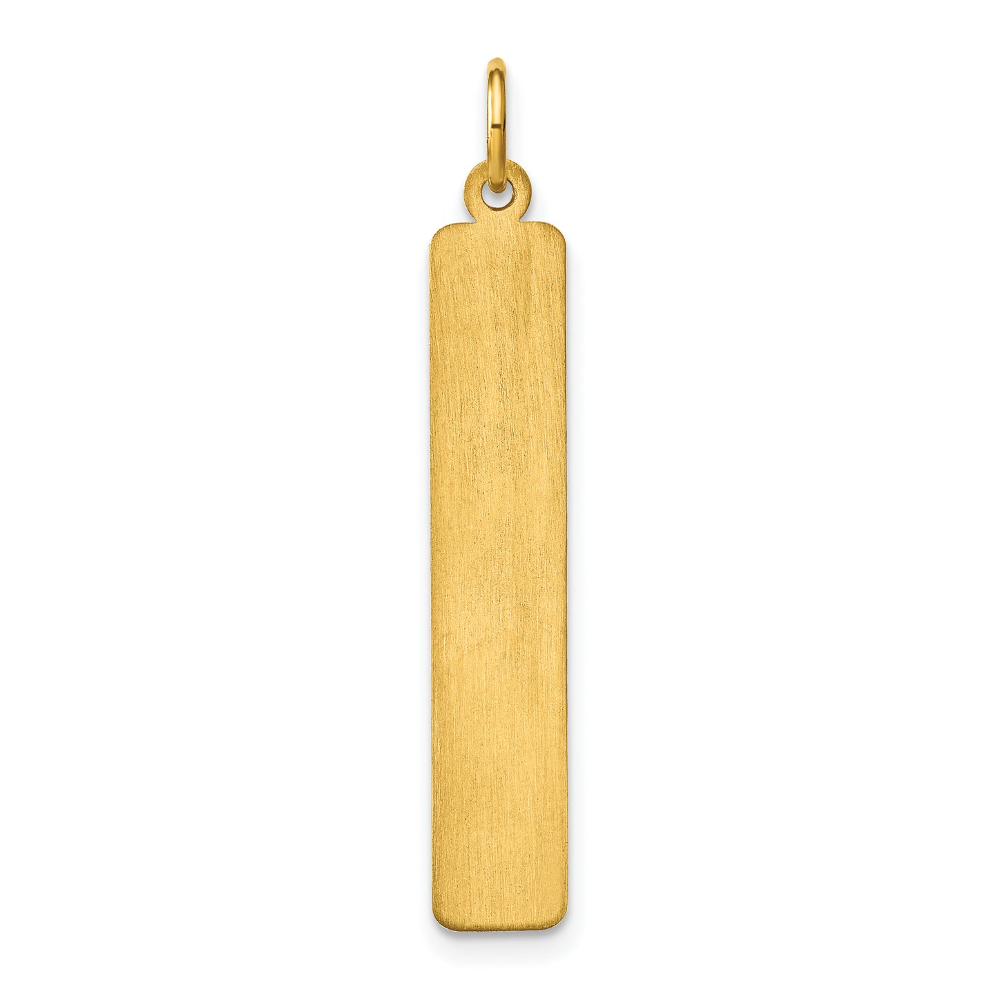 Sterling Silver Gold plated Large Vertical Blank Bar Charm