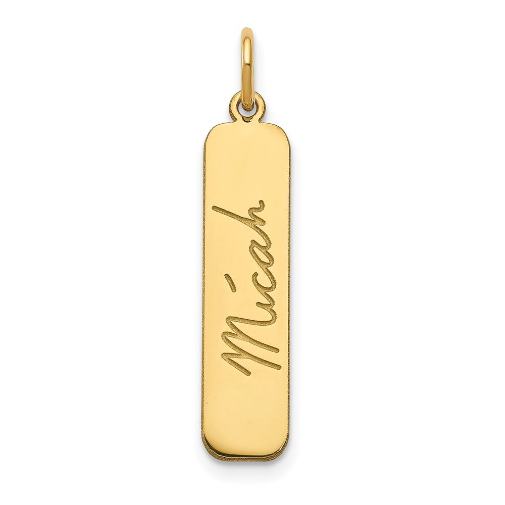 Sterling Silver Gold plated Signature Bar Charm