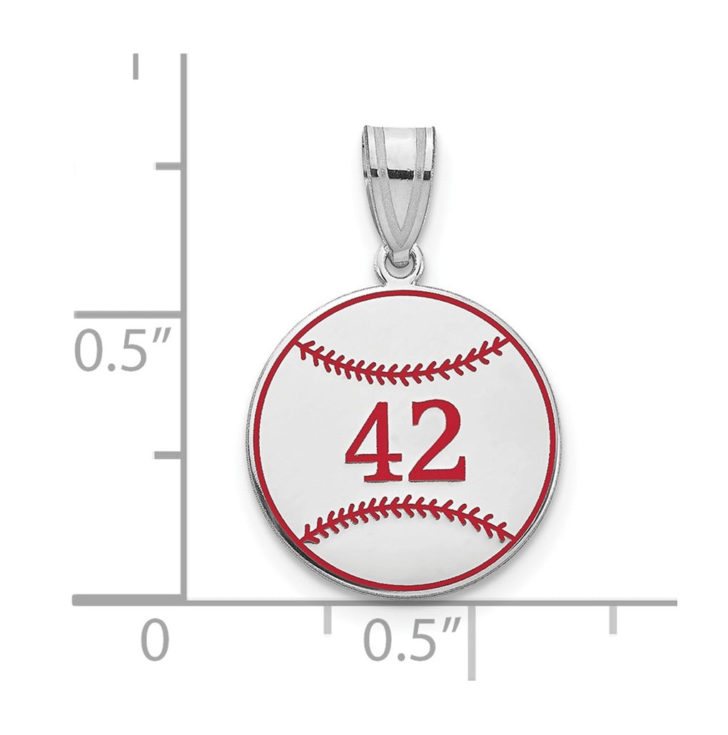 14K Yellow Or White Or Rose Or Sterling Silver Personalized Baseball Epoxy Pendant