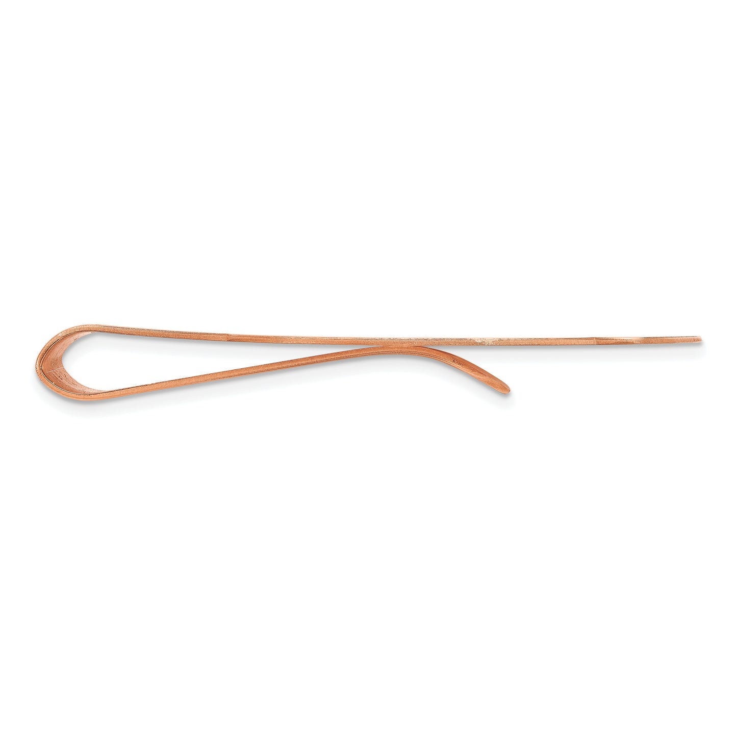 14K Rose Gold Recessed Letters Round Monogram Money Clip