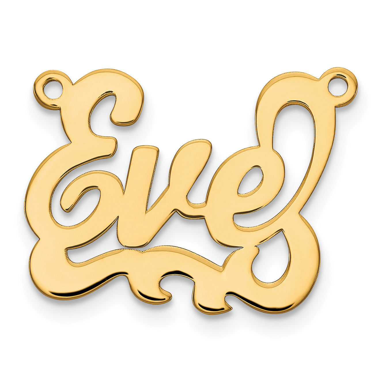 Sterling Silver Gold plated Polished Name Plate