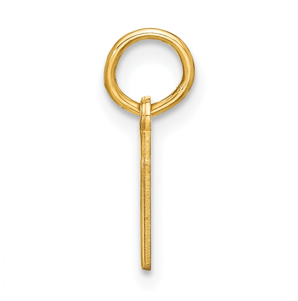 14K Yellow Gold Lower case Letter A Initial Pendant
